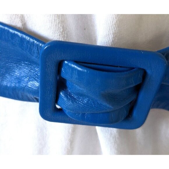 VTG Emmanuel 2 Women's Leather Belts Green Blue Soft Unlined Size M/L Canada - Picture 9 of 12